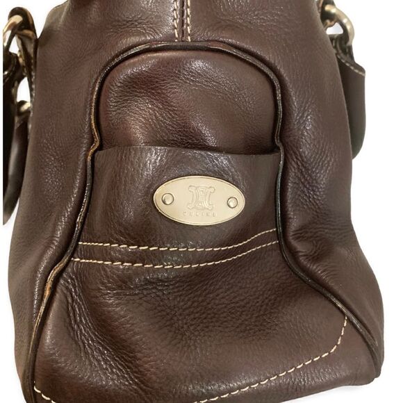 CELINE Boogie Leather Tote Bag, Brown - Picture 7 of 7